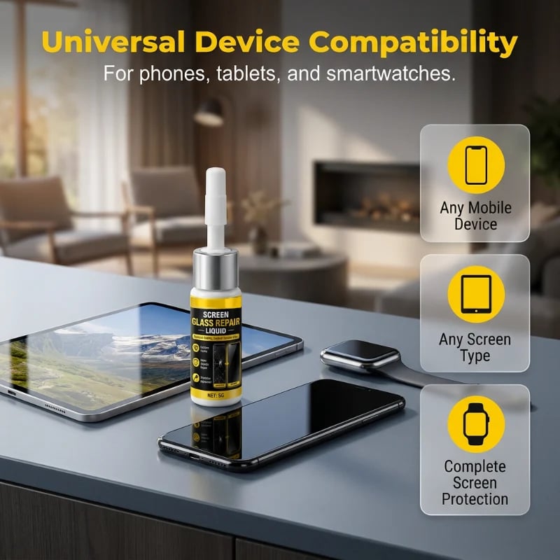 Screen liquid for phones tablets and smartwatches