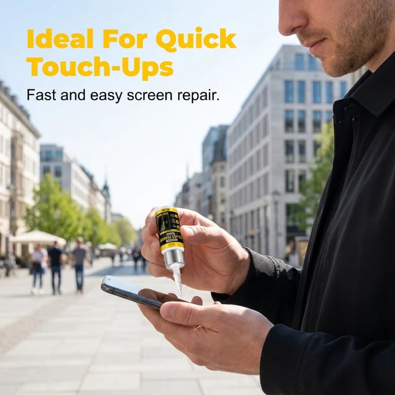 Portable screen touch-up liquid